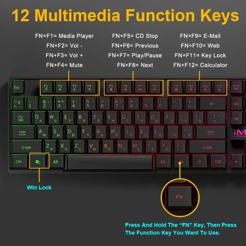 CLAVIER GAMING IMICE AK-600