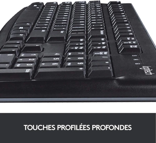 Clavier souris Logitech K120 originale USB bureau PC compact simple fiable