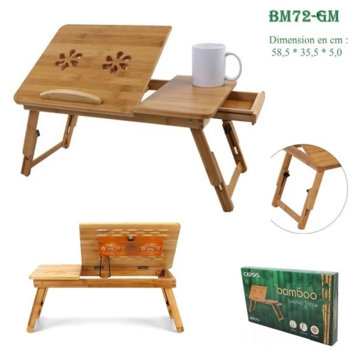 TABLE REFROIDISSANTE BAMBOO GM BM62 REFROIDISSEMENT RAPIDE POUR PC & LAPTOP