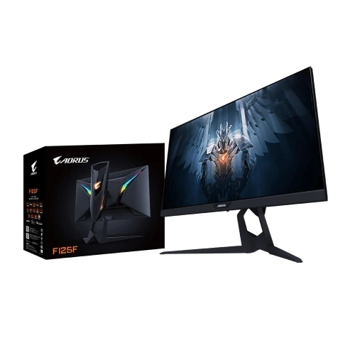 MONITEUR AORUS FI25F 24.5 POUCES IPS PLAT FULL HD 1920*1080 240HZ 0.4MS G SYNS COMPATIBLE FREESYNS 2 HDMI2 1 DP1.4 ROTATIF
