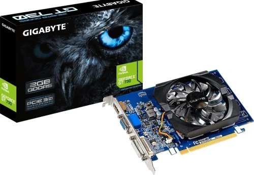 CARTE GRAPHIQUE GEFORCE GT 730 2GB  GDDR5 PCLE 2.0 HDMI DVI DDSUB 902 MHZ ULTRA DURABLE LOW PROFILE