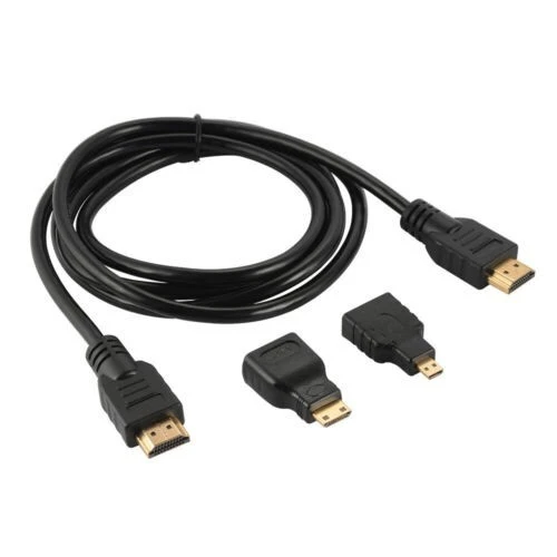 Kit câble HDMI M vers mini micro HDMI adaptateur 4K pour TV PC appareils