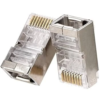 Connecteur RJ45 Cat6 métallique blindé 8P8C pour câbles Ethernet rapide