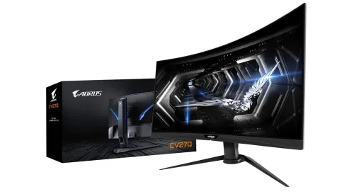 oniteur Gaming AORUS CV27Q 27" Courbé 1500R VA QHD 165Hz 1ms FreeSync HDR HDMI DisplayPort Écran Immersif Haute Performance eSport Premium