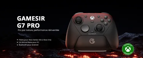 Manette Bluetooth GameSir G7 SE Sans Fil Compatible PC PS Android iOS Réponse Ultra Rapide