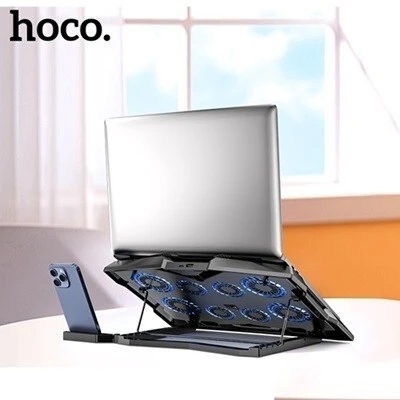 Support refroidisseur 8 ventilateurs PC portable Hoco GM27 pour jeux travail et bureau