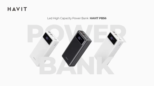 Power Bank Havit 40000 mAh PD18W QC30 PB56 Grande Capacité Puissante Mobile