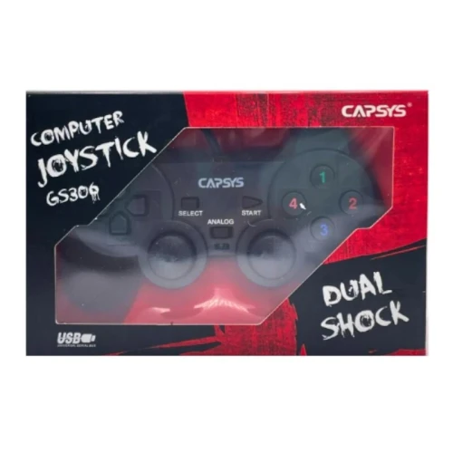 Manette USB Vibrante CAPSYS GS306 Gaming PC Confort, Vibration & Turbo Ergonomique