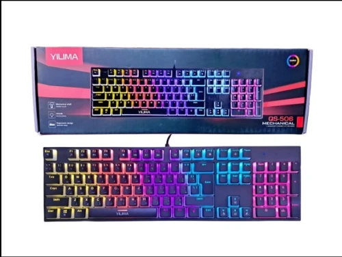Clavier Mécanique Gaming QS-506 RGB Haute Performance Anti-Ghosting USB LED Multicolore