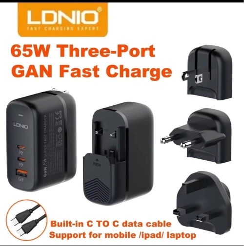 CHARGEUR LDNIO FAST CHARGE 65W Q366 
