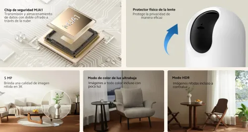 Caméra de Surveillance Xiaomi C500 Pro 3K avec Rotation 360 Vision Nocturne Audio Bidirectionnel