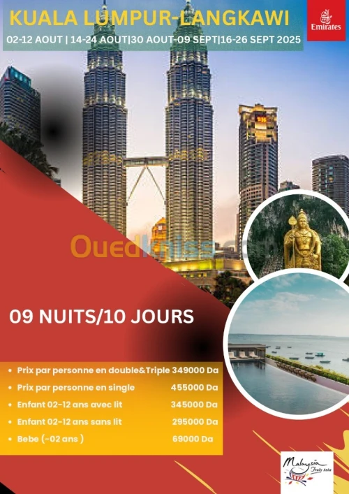 Sejour en voyage organisé Malaisie Kulal lupur - Langkawi