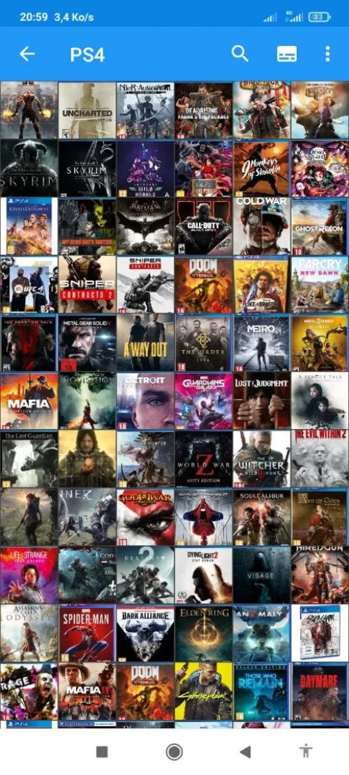 Installation jeux PS4 et pc et ps3