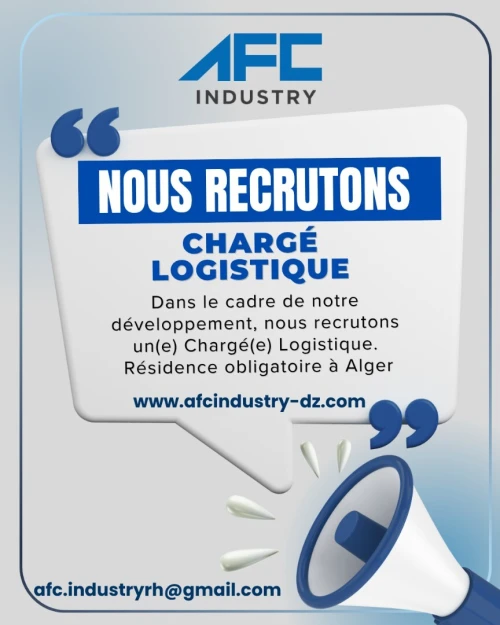 nous recrutons un(e) Chargé(e) Logistique.