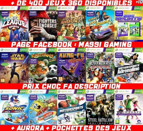 INSTALLATION JEUX XBOX 360 (PRIX CHOC FA DESCRIPTION)