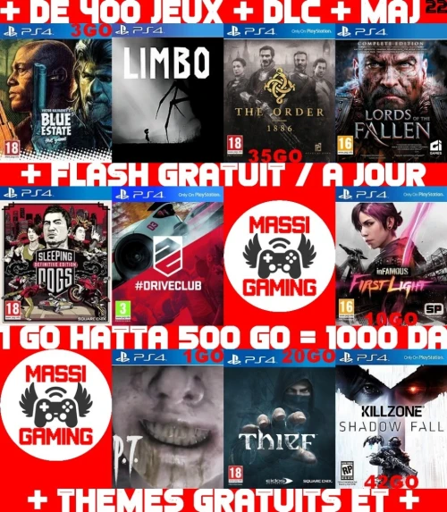 INSTALLATION JEUX DIAL PS4 FLASHÉE 9.X & 11.00 & 12.X & 13.00 (+ FLASH GRATUIT + DLC + MISE A JOUR) --