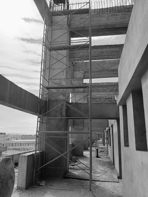  Échafaudage en acier galvanisé - Métallique extérieur - échafaudage de facade