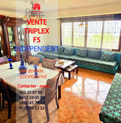 Vente Appartement Duplex F5 Alger Ain benian