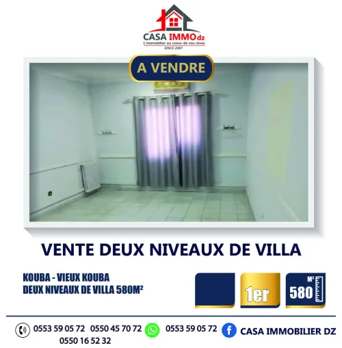 Vente Appartement Niveau de villa F10+ Alger Kouba