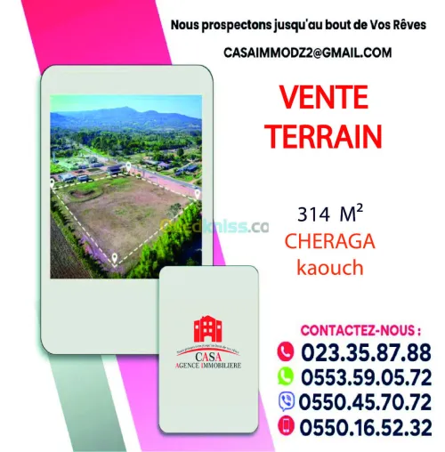 Vente Terrain Alger Cheraga