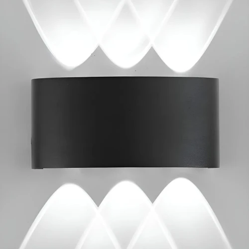 مصباح جداري LED مزخرف (أبيض بارد/دافئ) للاستخدام الداخلي/الخارجي - 6 واط - أسود Applique murale LED décorative (Blanc Froid/Chaud) pour intérieur/extérieur - 6W - Noir