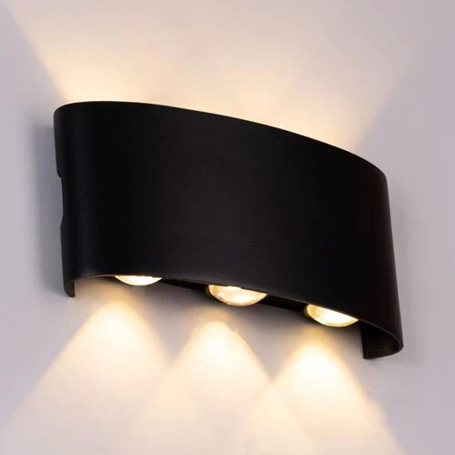 مصباح حائطي LED ديكور خارجي/داخلي - 6 واط - لون أسود Applique murale LED décorative pour intérieur/extérieur - 6W - Noir