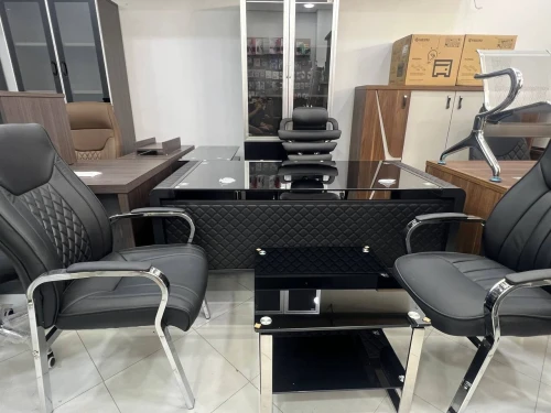 Ensemble de bureau Importation en verre 1.80M PDG