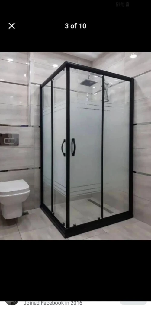 Cabine de douche en verre trempé 