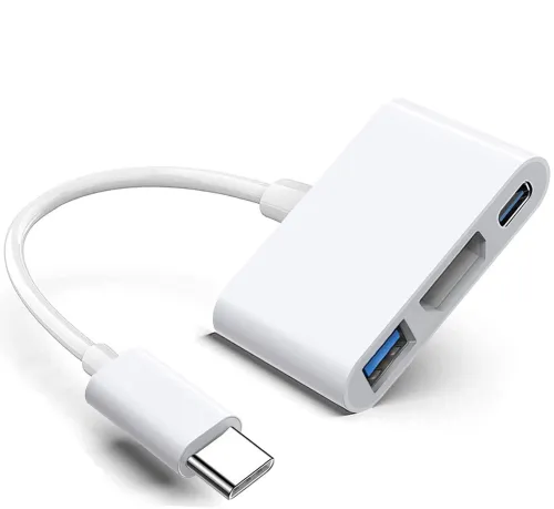 Adaptateur USB 3.0 de type C USB 3.1 vers USB-C 4k compatible HDMI Hub 3 en 1