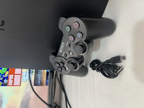 Play3 slim b ticket de garantie flache+20 jeux installé manette jamais utilisé