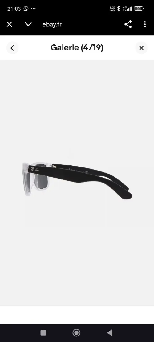 Lunettes de soleil Ray Ban RB 4165 6512/87 JUSTIN monture authentique Italie S n