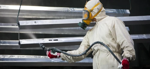 Peinture époxy électrostatique au four 