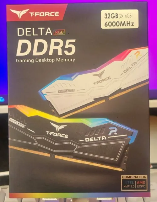 RAM T-Force Delta RGB DDR5 32GB (2x16GB) 6000MHz CL30 (White)