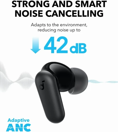 Airpods Anker R50i NC Écouteurs ANC Bluetooth 5.4 sans Fil Autonomie 45H 4Microphones avec IA