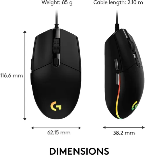 Souris Gaming Logitech G102 RVB LIGHTSYNC Optical 8000DPI