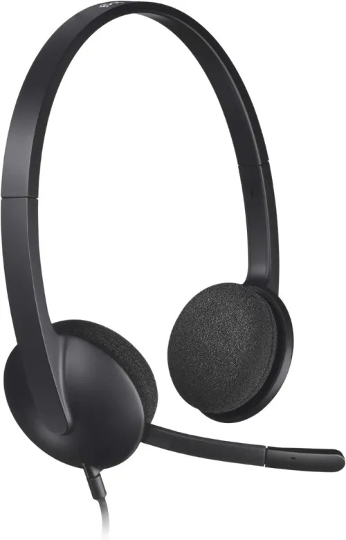 Casque Logitech H340 Filaire, Ecouteurs Stéréo avec Micro Rotatif Anti-Parasites, USB