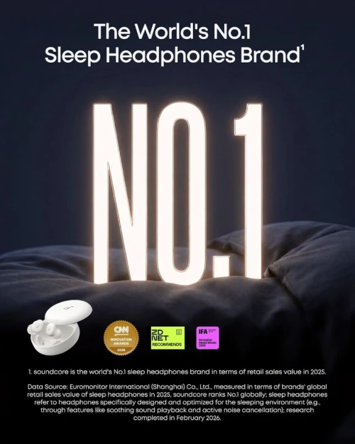 Écouteurs de Sommeil Soundcore Anker Sleep A30 , réduction Active du Bruit, système adaptatif de Suppression des ronflements, Son cérébral généré par IA, 45 h d'autonomie