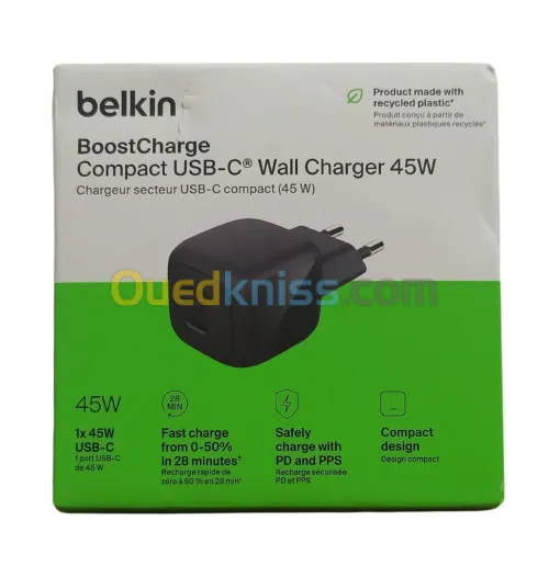 Chargeur Belkin 45W USB-C BoostCharge