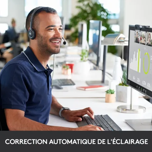 WEBCAM Logitech C270 HD 720p 30ips Large Champ de Vision Correction de Lumière Micro Antiparasites