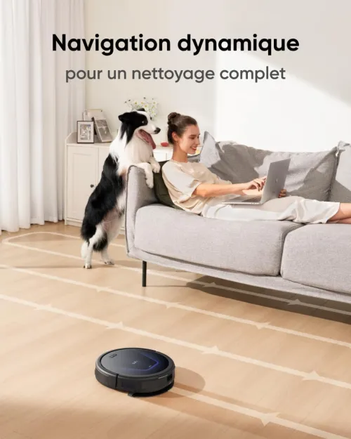 Anker Eufy G50 Hybrid Aspirateur Robot, Aspiration 4 000 Pa, Dynamic Navigation, Pro-Detangle Comb