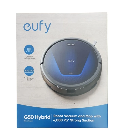 Anker Eufy G50 Hybrid Aspirateur Robot, Aspiration 4 000 Pa, Dynamic Navigation, Pro-Detangle Comb