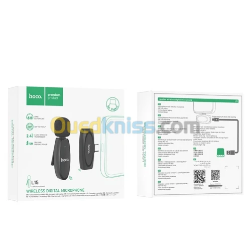 Microphone Hoco L15 Type-C numérique cravate sans fil