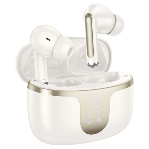 Airpods Hoco EQ10 Écouteurs Bluetooth 5.3 sans Fil  Affichage LED Autonomie 28H milky white