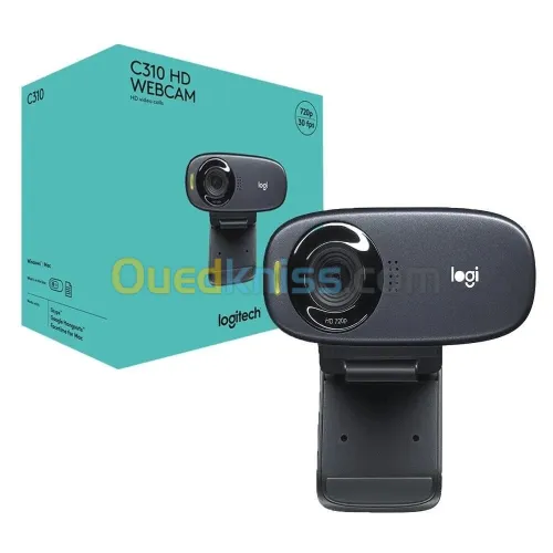 Webcam Logitech C310 Appels vidéo en HD 720p Microphone intégré 5 mégapixels