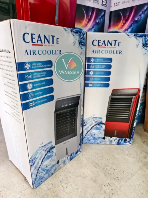 Air Cooler Marque Ceante 12L Couleur Blanc & Rouge
