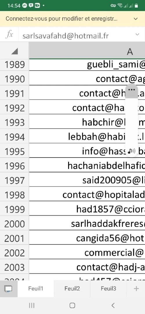BASE DONNÉES EMAILING 2025