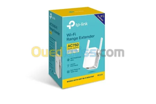 TP-LINK ARCHER RE205 AC750 - REPETEUR WIFI - POINT D'ACCES WIFI 5 - FAST WIFI - 433MBPS - 5GHZ