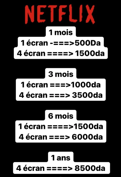 Des compte netflix originaux 