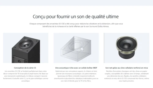 Sony SS-CSE HAUT-PARLEURS Enceintes compatibles Dolby Atmos - Neuf Sous Emballage