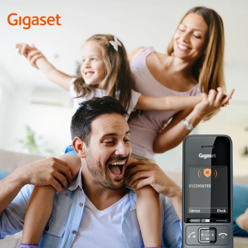 Gigaset Comfort 520A - Téléphone DECT sans Fil avec répondeur - Design élégant - Blocage d'appels - 200 Contacts [Version française]